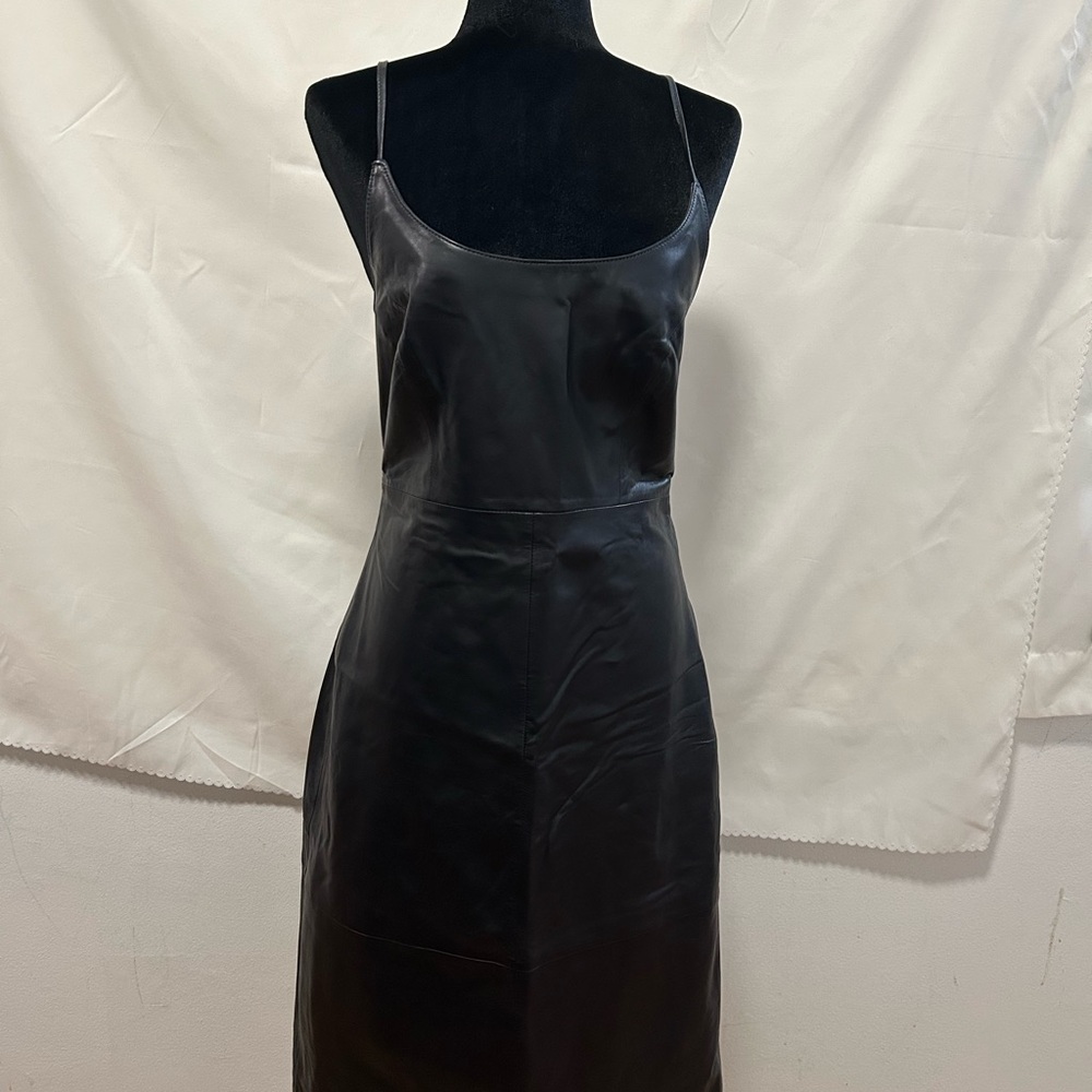 Lita By Ciara Lace Back Leather Dress - Women